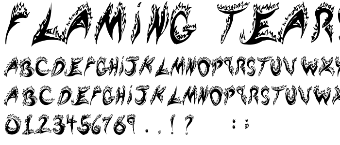 Flaming Tears font